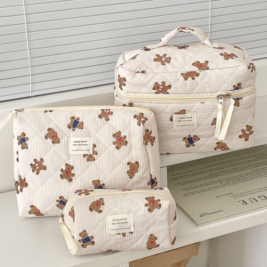 Bear Fabric Clutch / Makeup Bag (Various Designs) Product Image