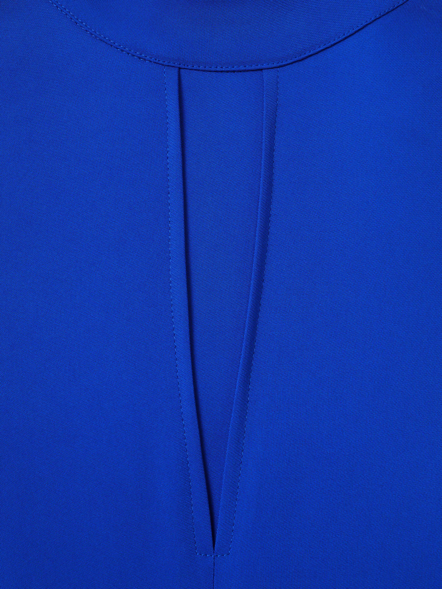 Fitted Asymmetric Midi Dress in Cobalt Blue Product Image