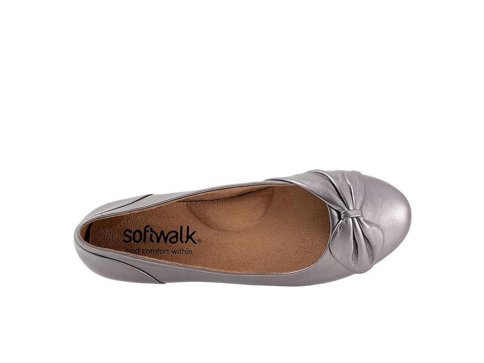 SoftWalk Sofia Leather Bow Flats Product Image