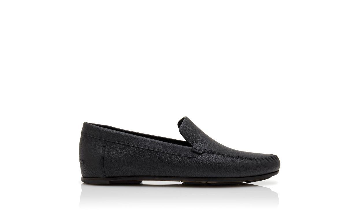 ALDER Black Calf Leather Slippers Product Image