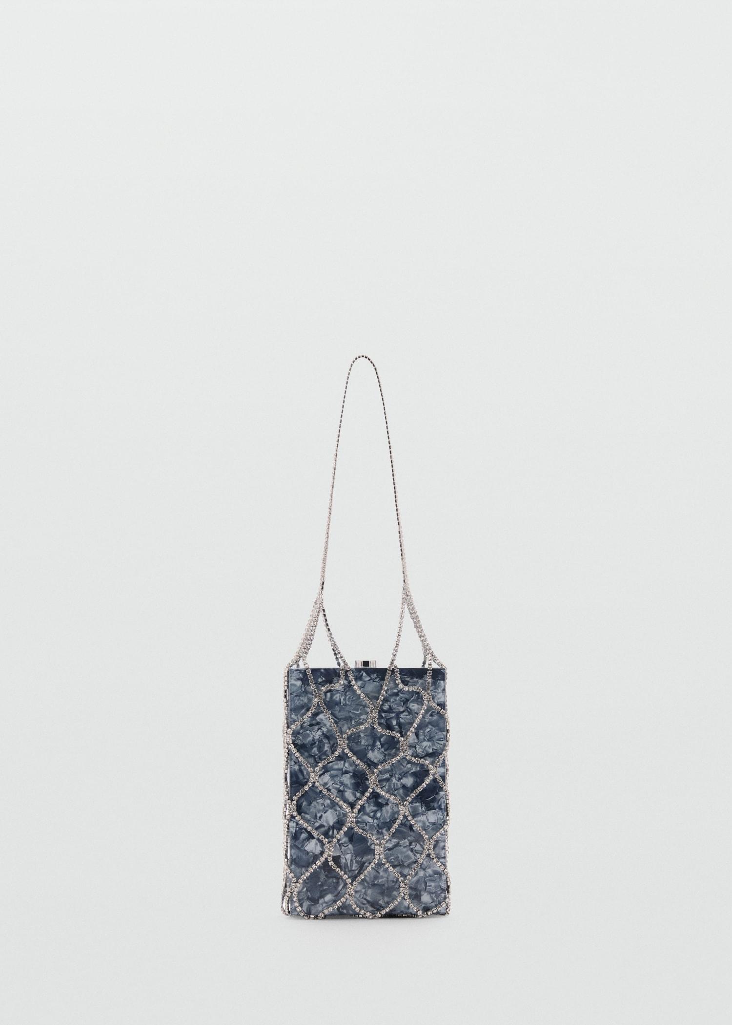 Crystal mesh handbag - Women | MANGO USA Product Image