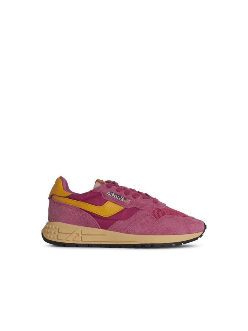 AUTRY Low-cut Lace-up Sneakers In Pink Product Image