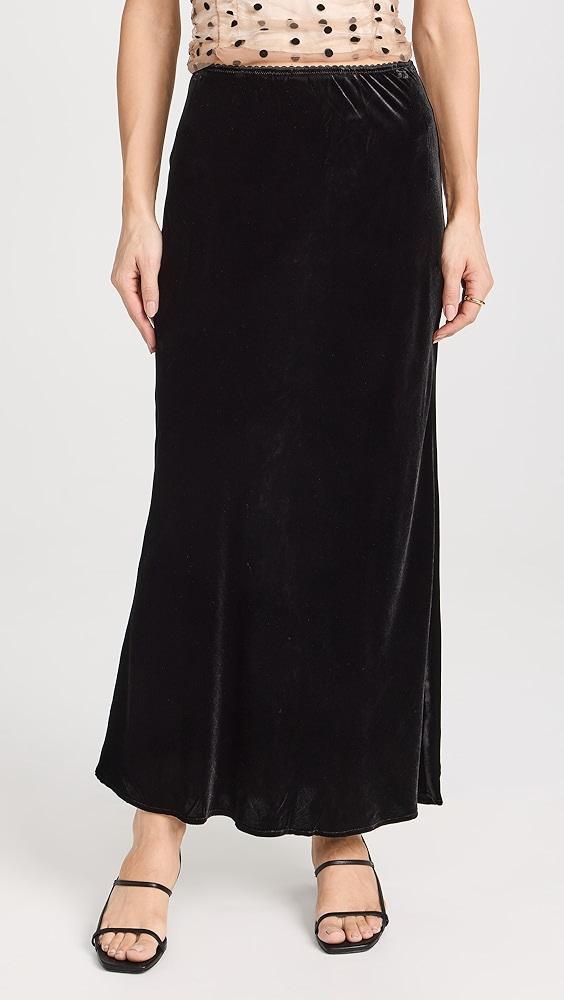 Reformation Layla Velvet Skirt | Shopbop Product Image