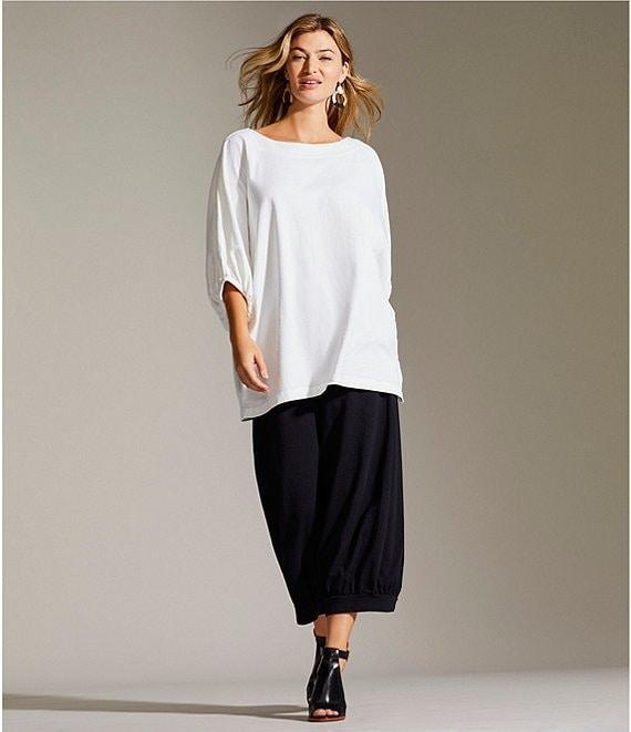 Bryn Walker Wilder Elbow Dolman Banded Short Sleeve Crew Neck Tunic Product Image