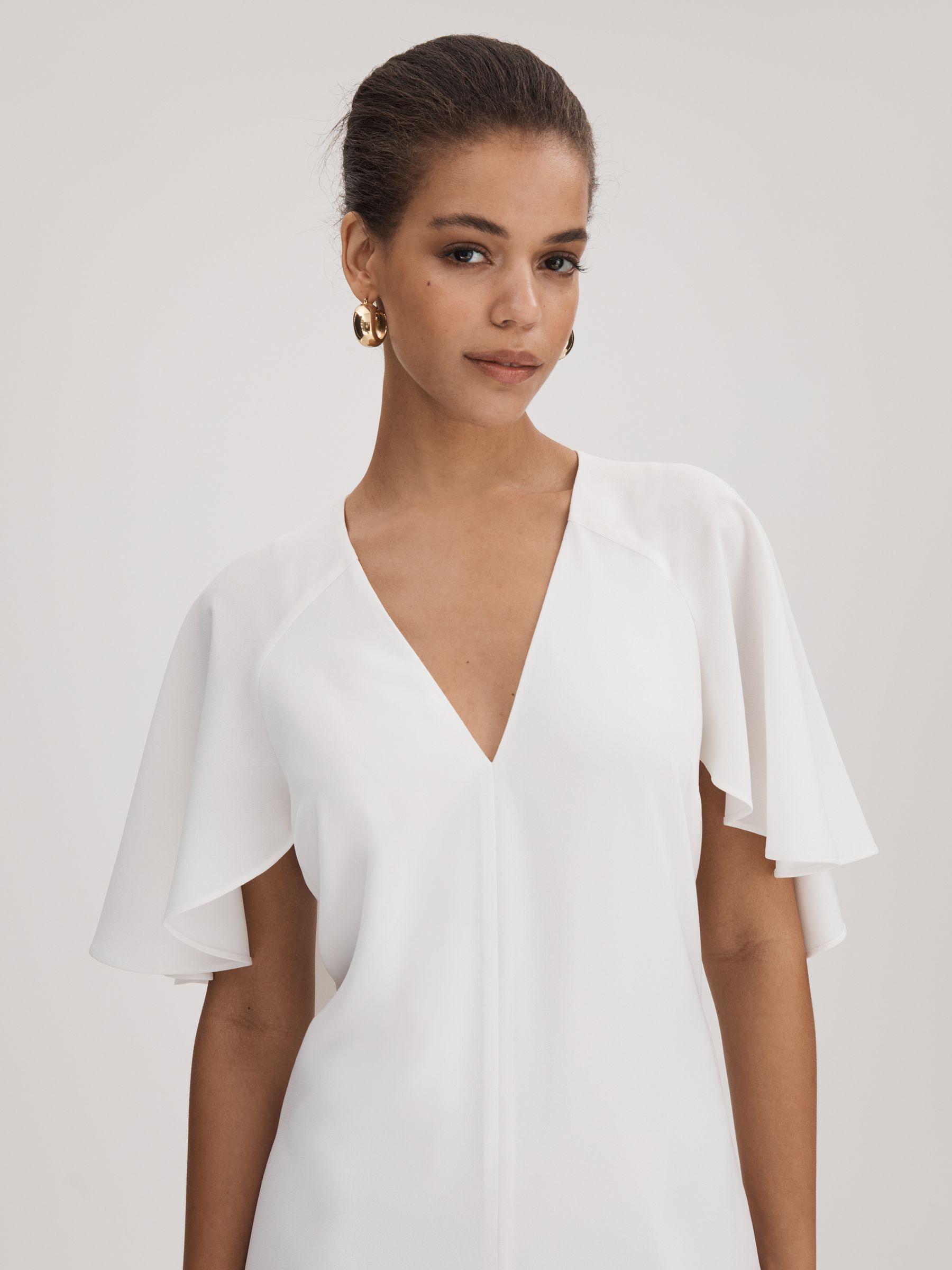 Florere Cape Wide Leg Jumpsuit in Ivory Product Image