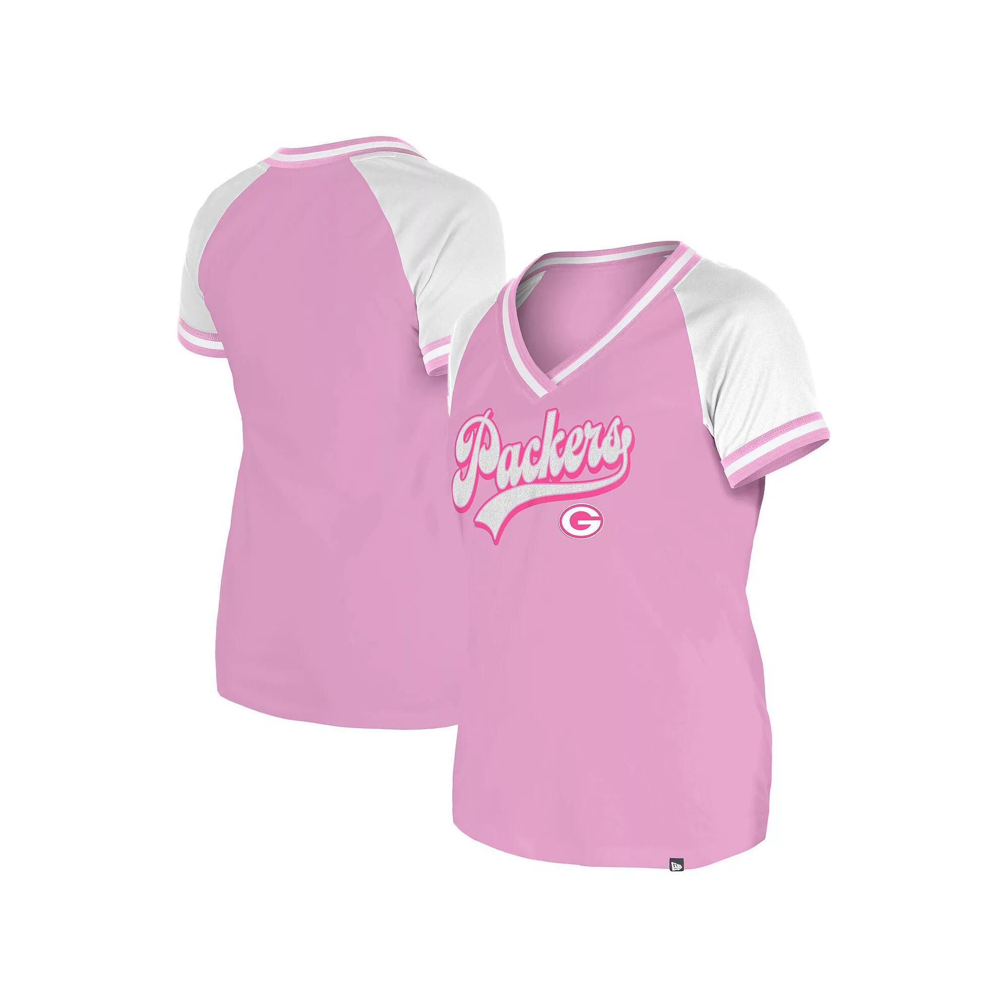 Women's New Era Light Pink Detroit Tigers Gameday V-Neck T-Shirt, Size: Small Product Image