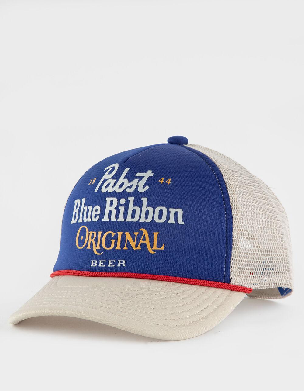 BREW CITY Pabst Blue Ribbon Original Trucker Hat - BLUE COMBO Product Image