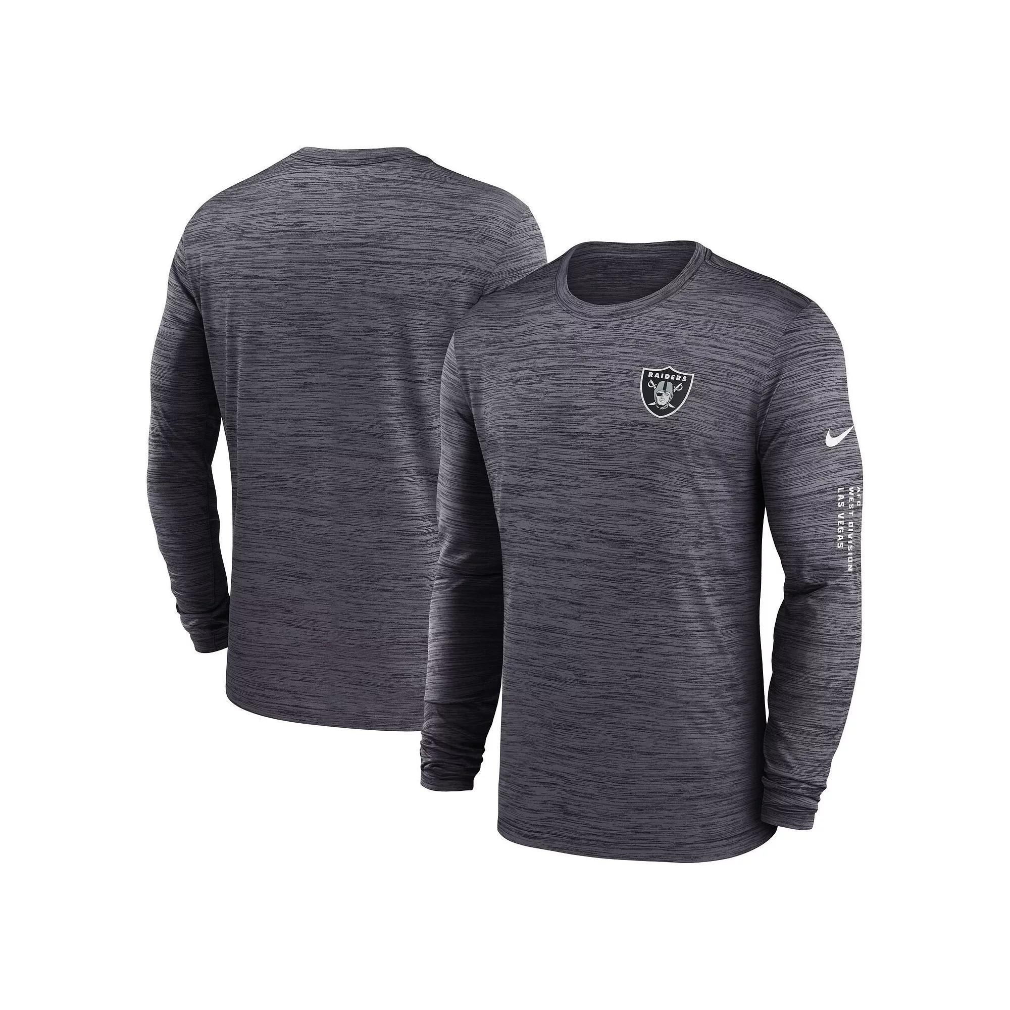 Men's Nike  Black Las Vegas Raiders Velocity Long Sleeve T-Shirt, Size: Small, Lvr Black Product Image