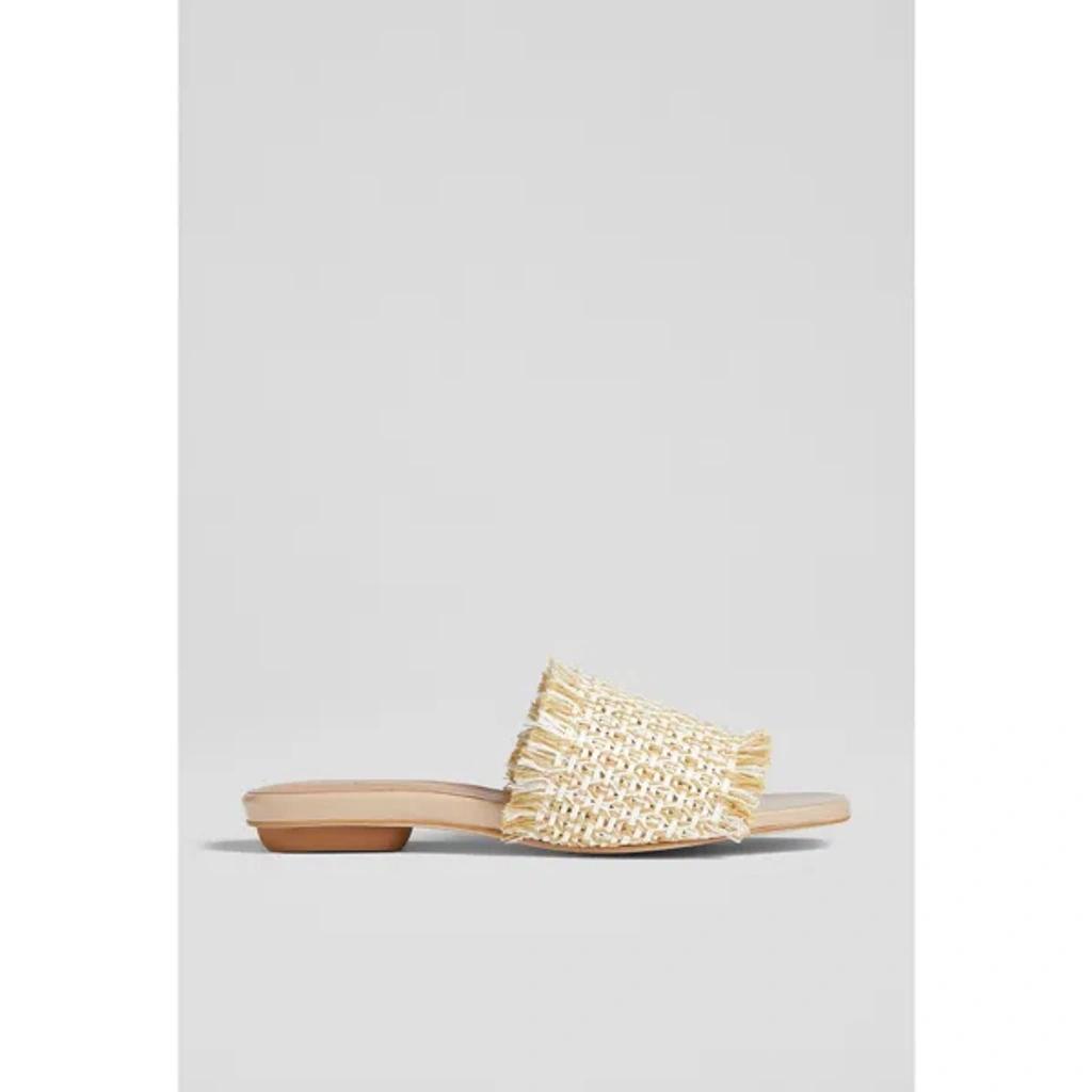 LK BENNETT Womens Whi-natural Meera Braided Raffia Sandals Product Image