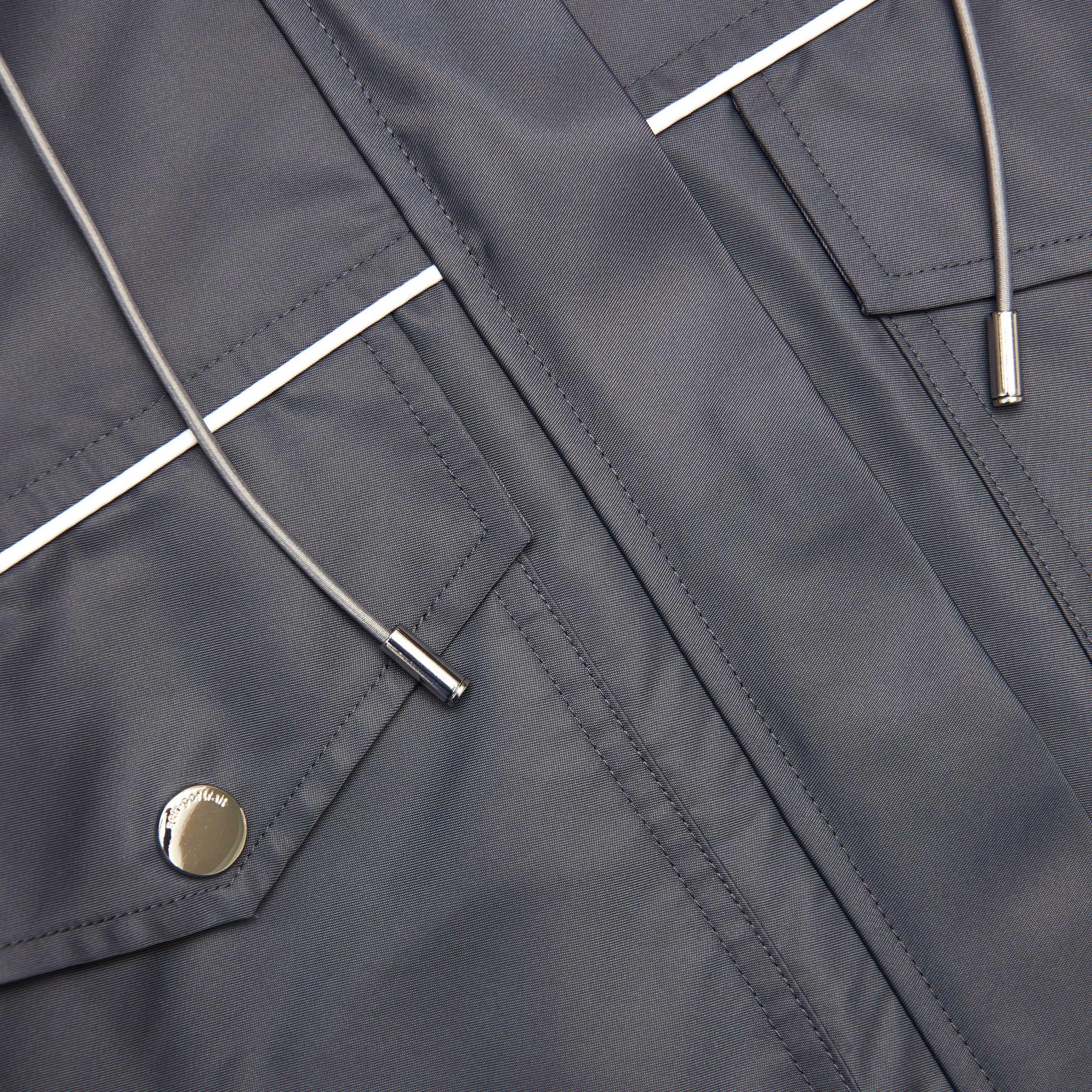 Dark Grey Nylon Windbreaker Product Image