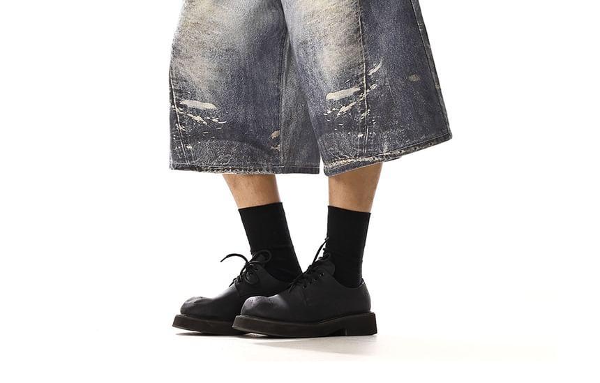 Mid Rise Patterned Print Jorts Product Image