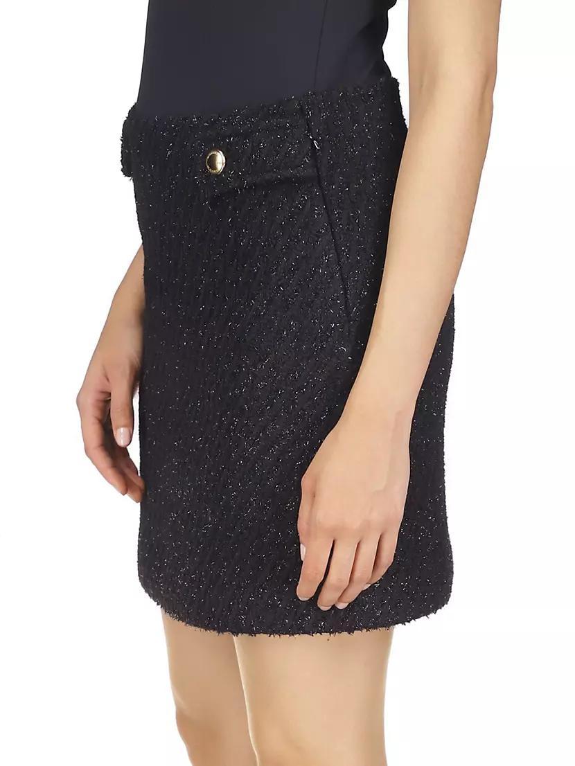 Metallic Tweed Miniskirt Product Image