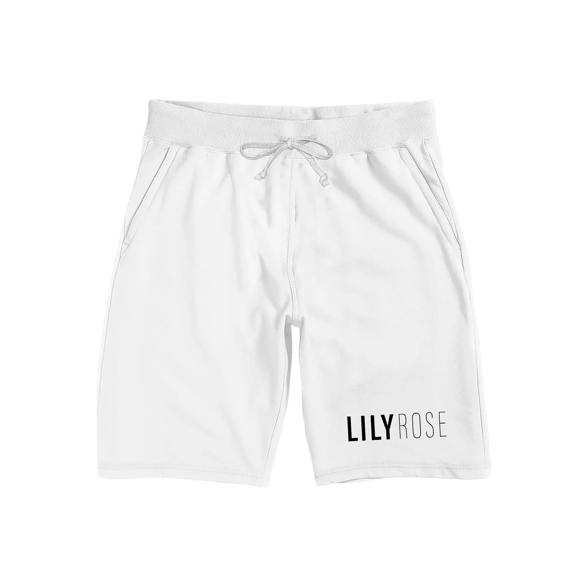 Men's Lily Rose Logo Sleep Shorts, Size: Large, White Product Image