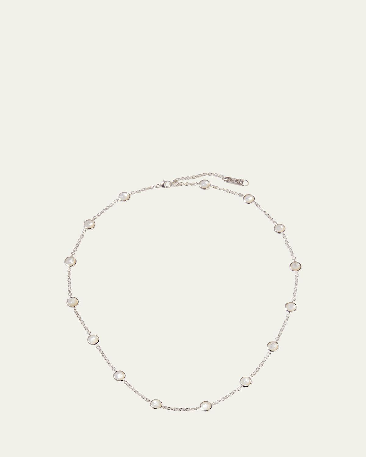 Stone Station Necklace in Sterling Silver Product Image