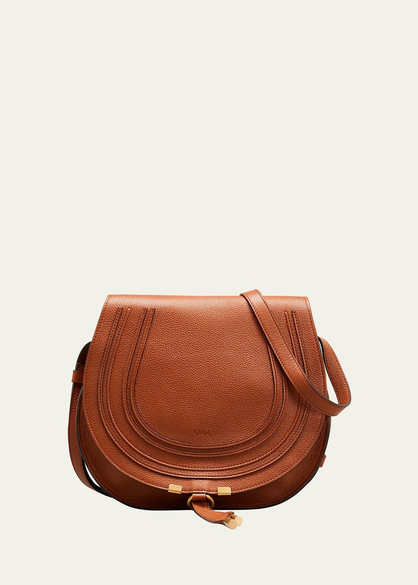 Womens Medium Marcie Leather Saddle Bag Product Image