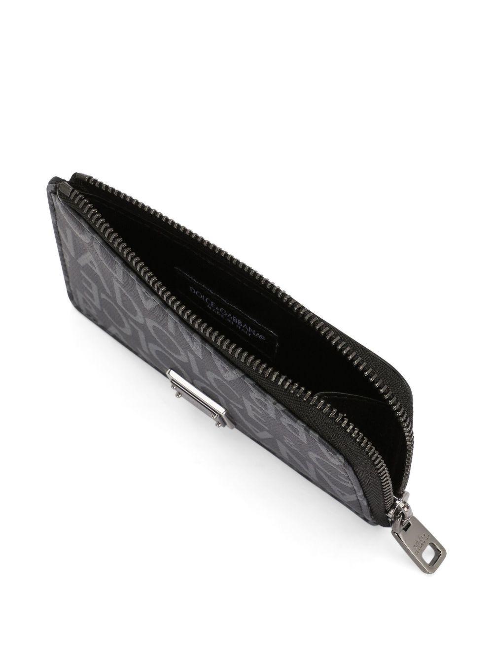 logo-jacquard zip around wallet Product Image