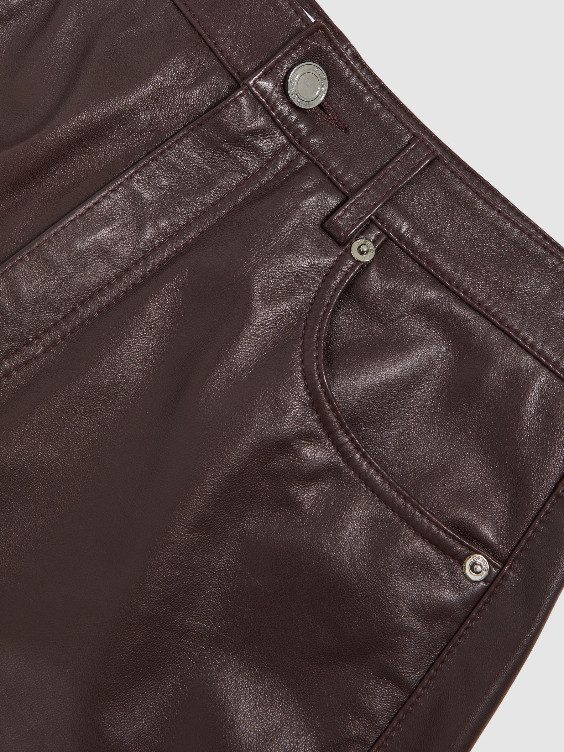 Side-Stripe Wide-Leg Check Trousers in Neutral Check Product Image