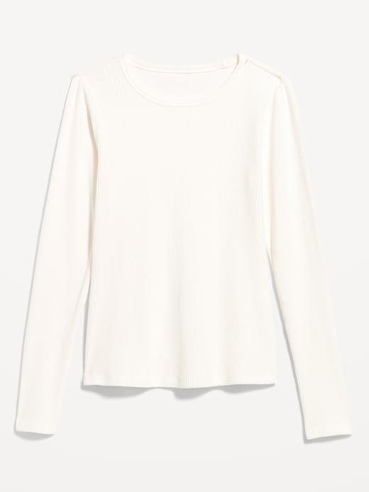Plush-Knit Long-Sleeve T-Shirt Product Image