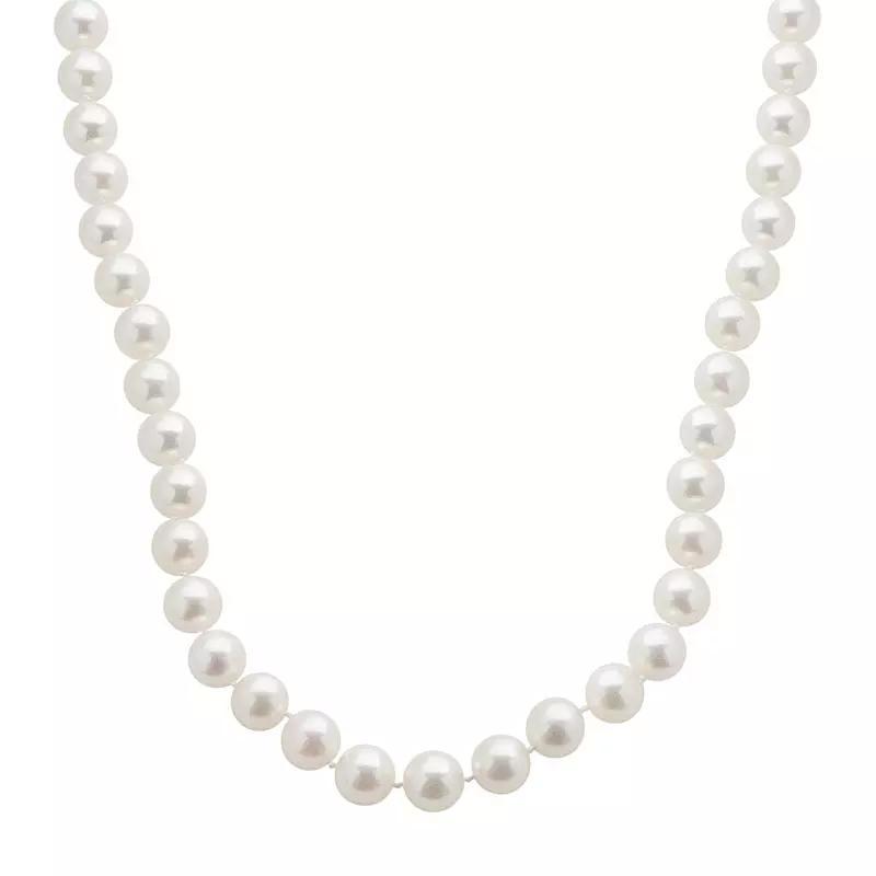 18k White Gold AA Akoya Cultured Pearl Necklace - 16 in., Womens Product Image