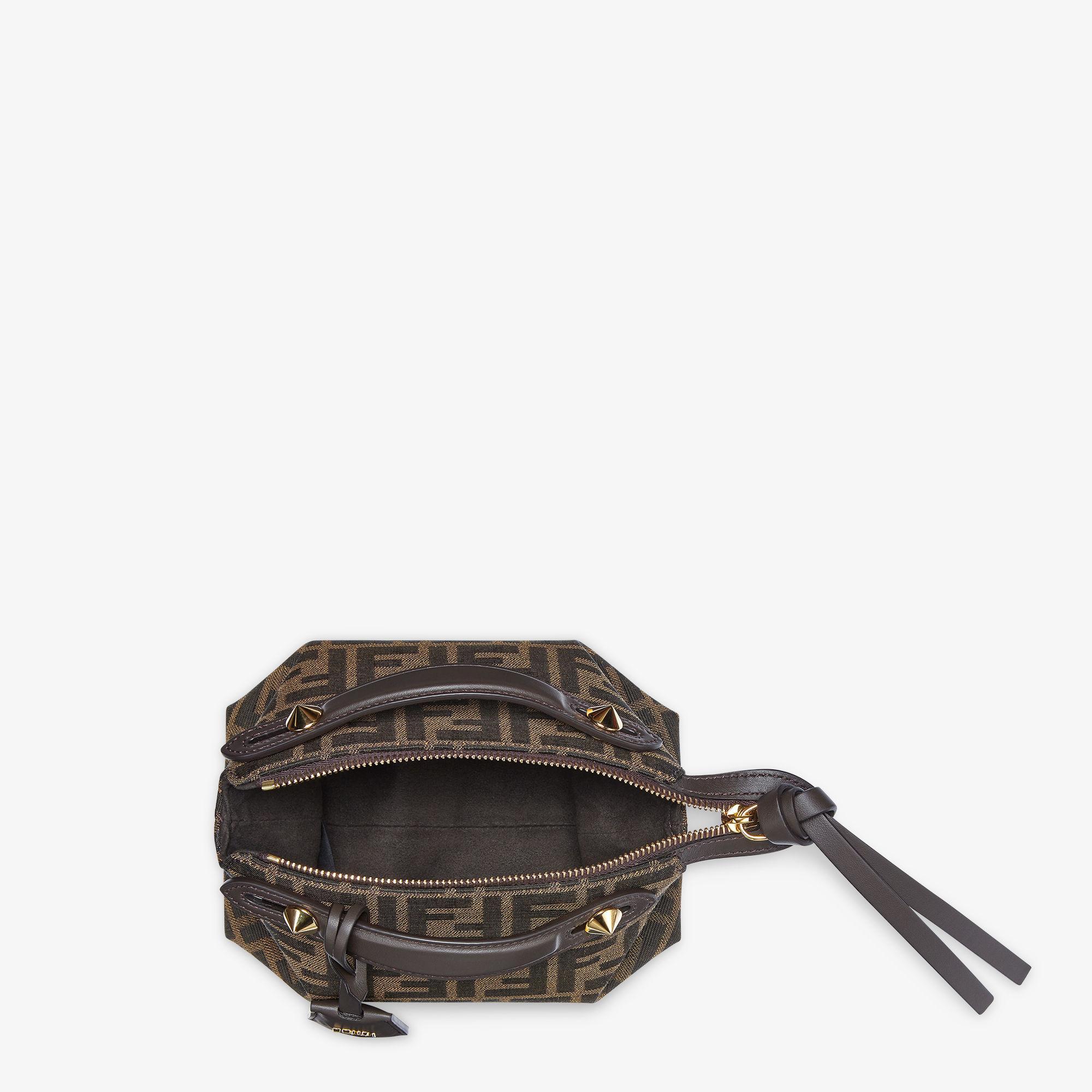 By The Way Soft MiniBrown FF jacquard fabric mini bag Product Image
