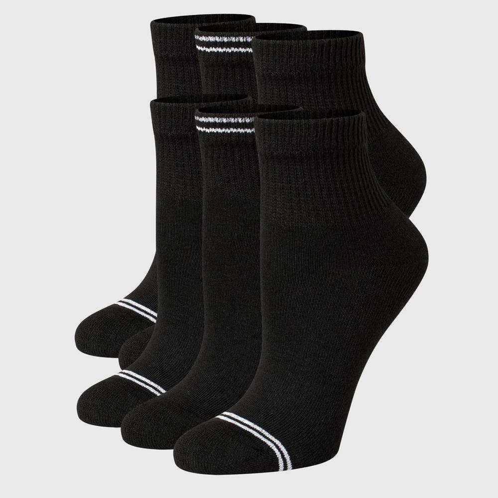 Hanes Womens Striped Cushioned 6pk Ankle Socks 5-9: Knit Midweight, 4-Way Stretch, Cushioned Sole Product Image