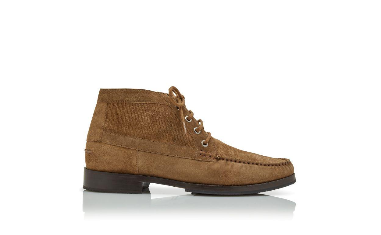 RHINEBECK Brown Calf Suede Ankle Boots Product Image