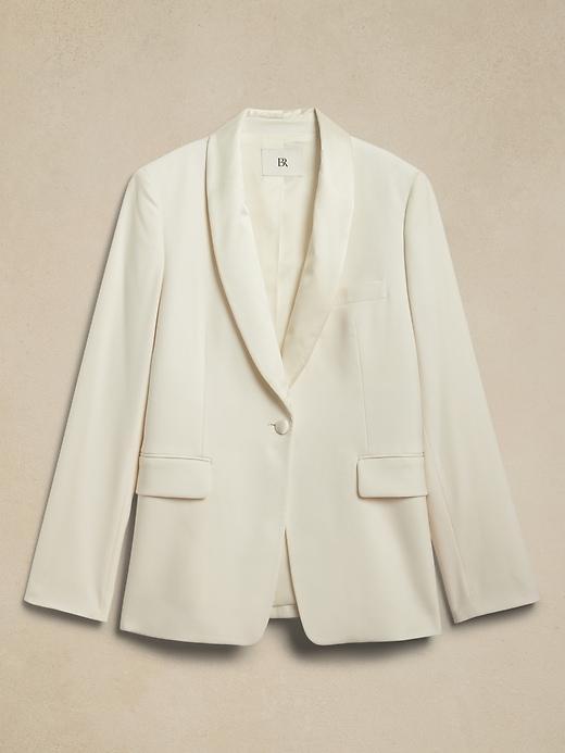 Barathea Relaxed Italian Wool Tuxedo Jacket Product Image