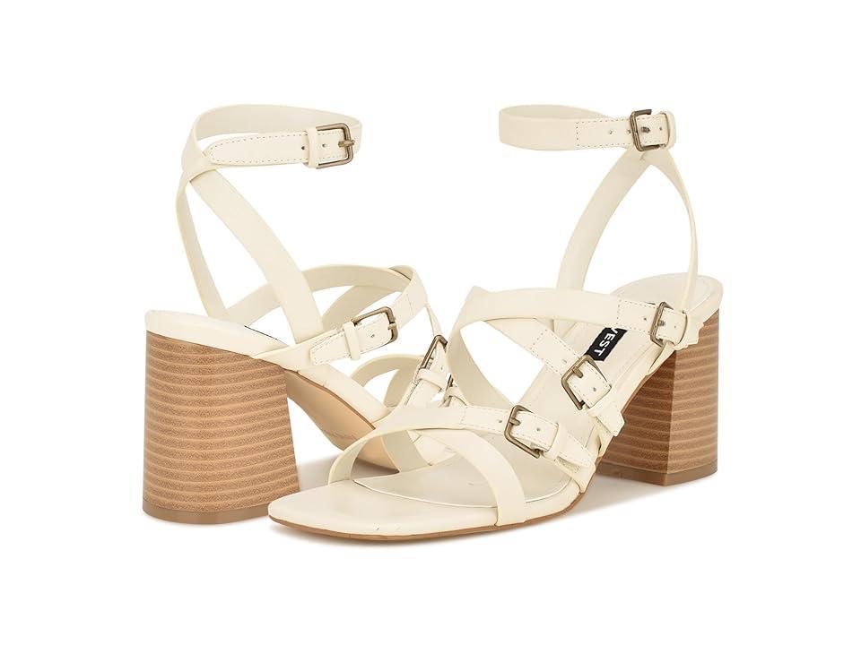 Nine West Karrly Womens Strappy Dress Sandals Ivory Product Image