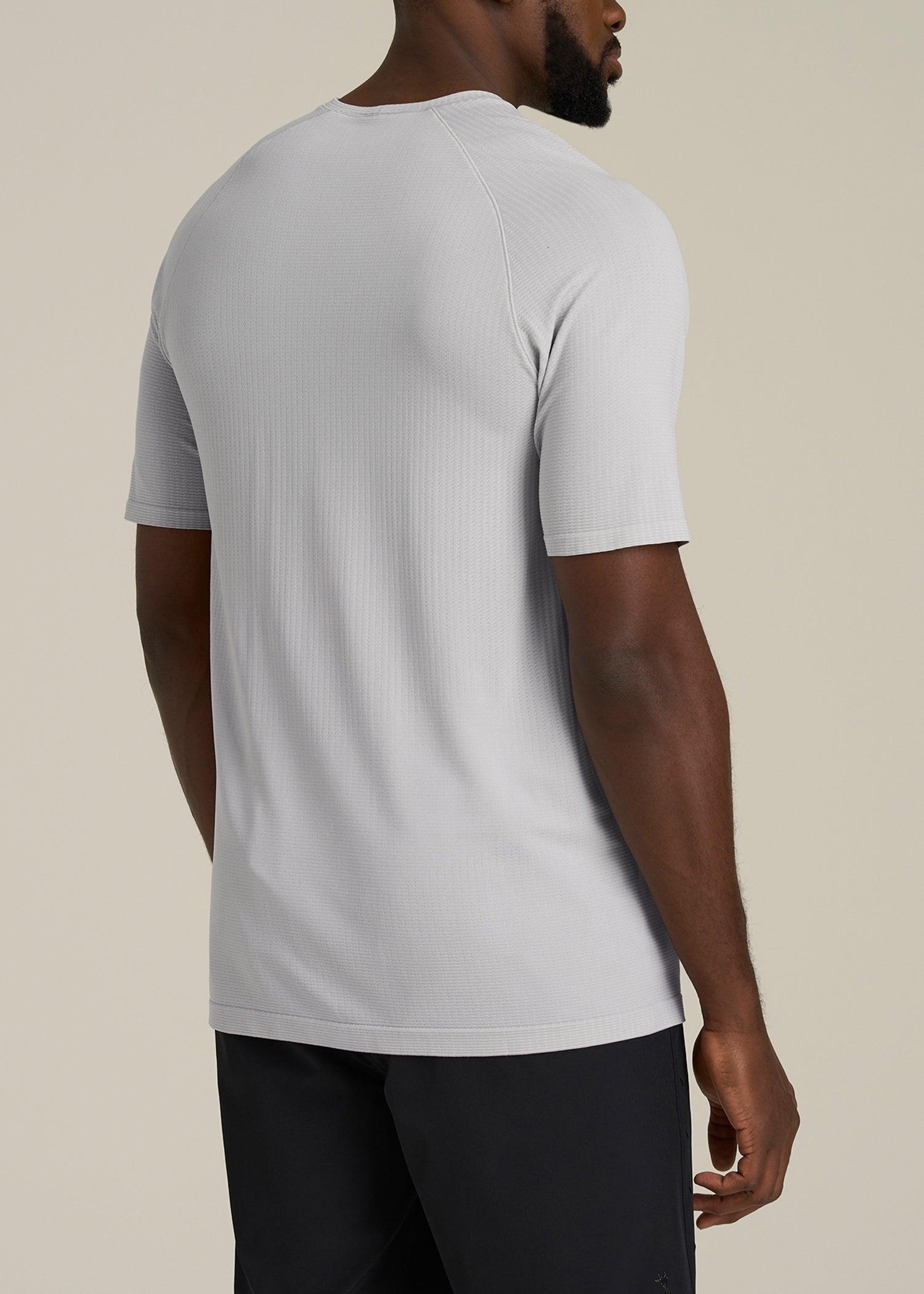 Vented Training Top for Tall Men in Silver Drop Male Product Image