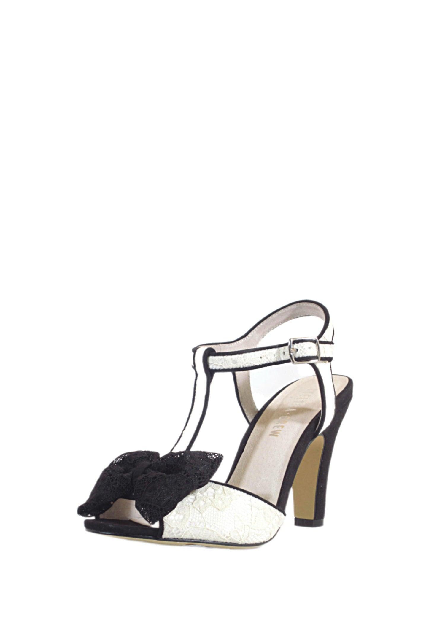 Leandra T-Strap Lace Heels Product Image