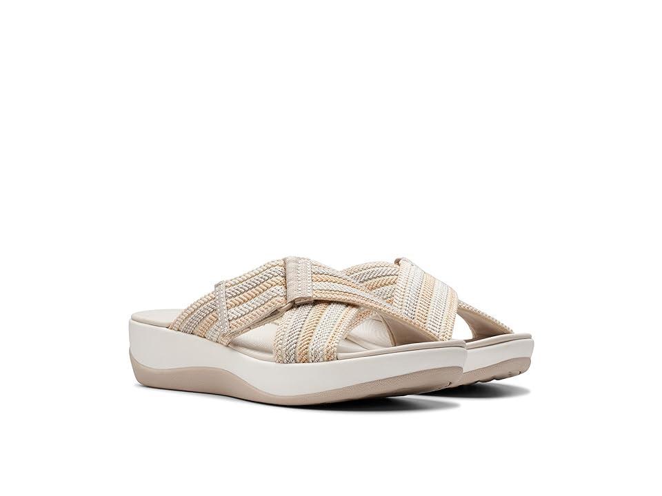 Clarks® Cloudsteppers Arla Wave Women's Slide Sandals, Size: 7.5, Black Combi Product Image
