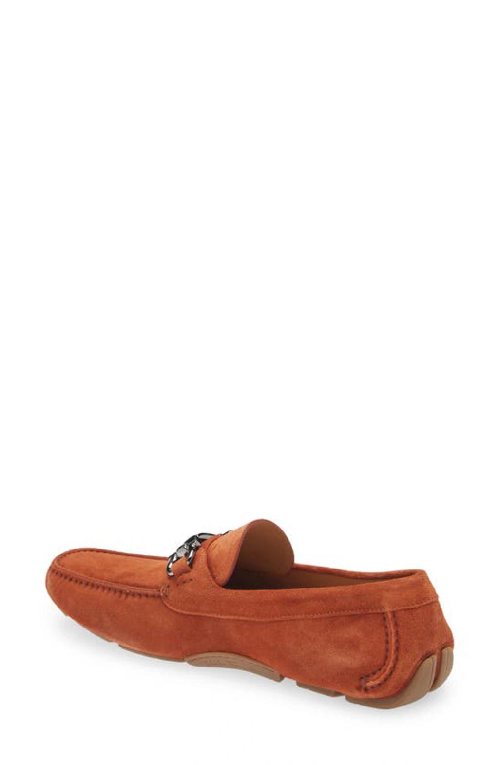 FERRAGAMO Parigi Bit Driving Loafer In Red Product Image