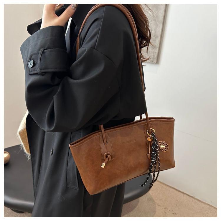 Faux Leather Tote Bag / Bag Charm / Set Product Image