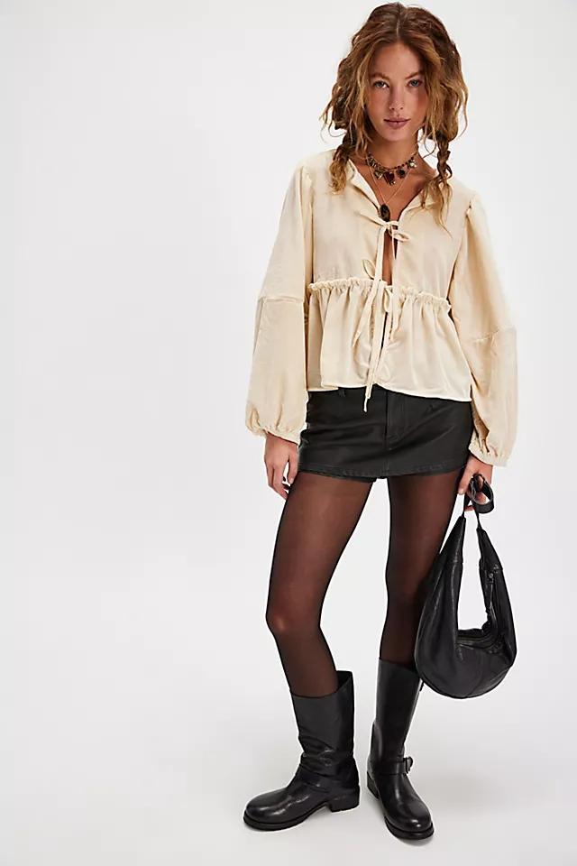 Brunch Babe Velvet Blouse Product Image