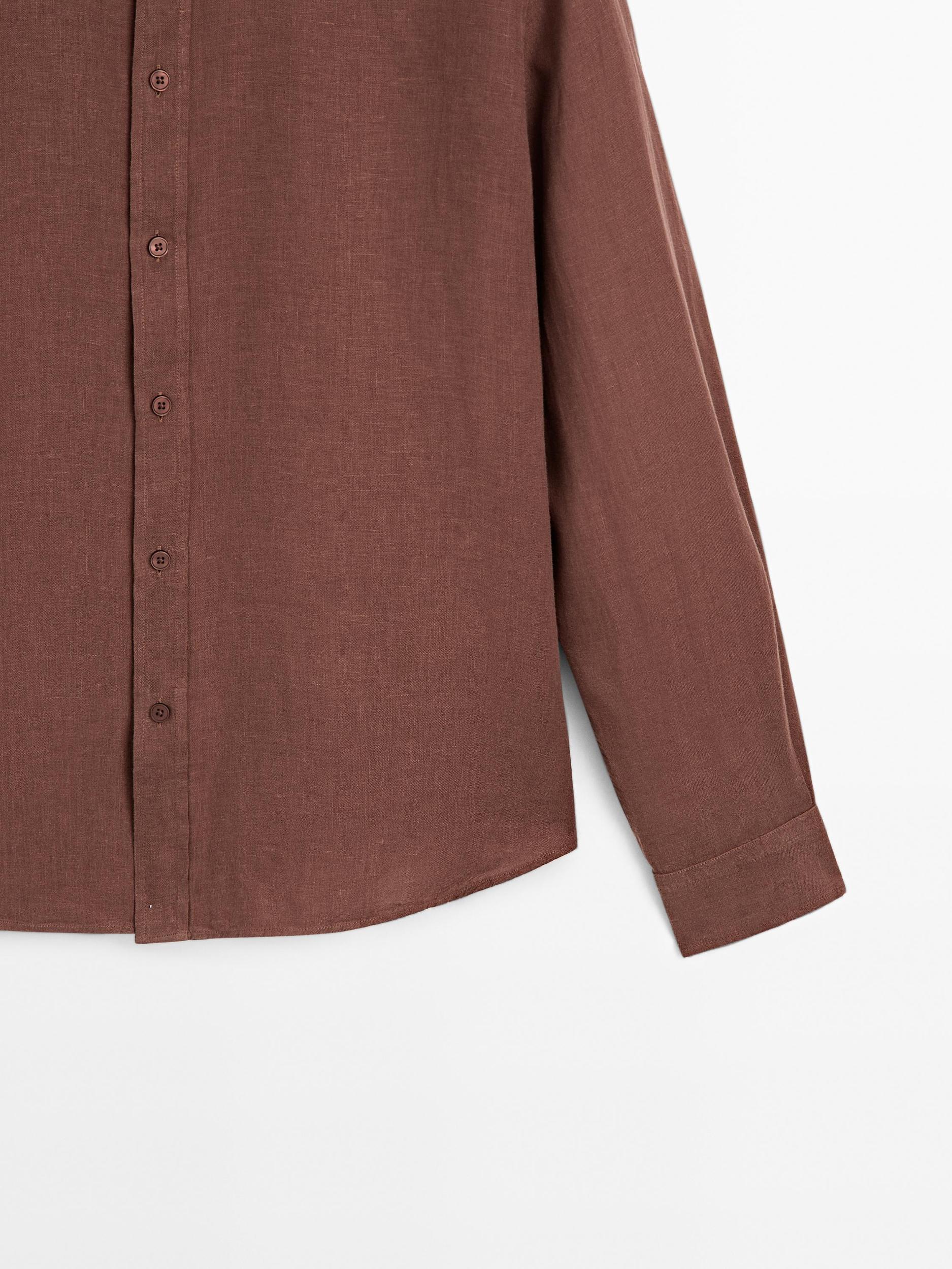 100% linen regular fit shirt Product Image