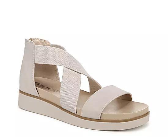 LifeStride Giselle Womens Strappy Platform Sandals Grey Product Image