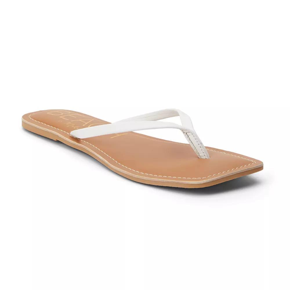 Beach by Matisse Bungalow Women's Leather Thong Sandals, Size: 6, White Product Image