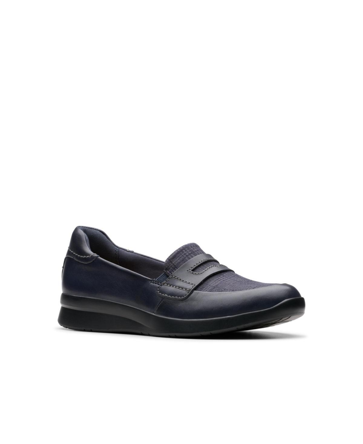 Clarks® Ellowyn Penny Women's Leather Loafers, Size: 11, Black Product Image