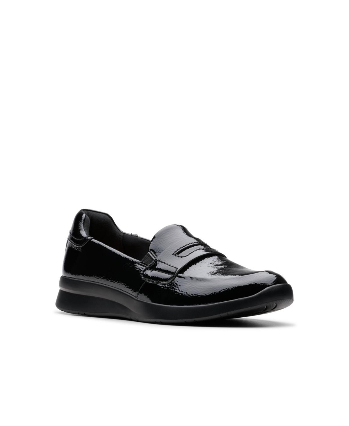 Clarks® Ellowyn Penny Women's Leather Loafers, Size: 11, Black Product Image