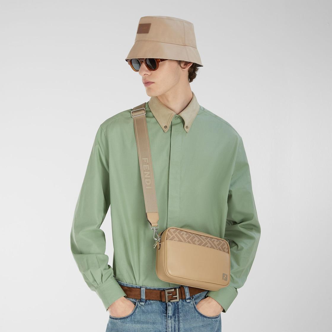 HatBeige cotton bucket hat Product Image