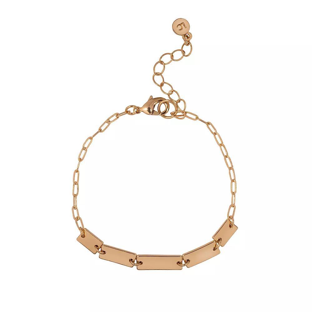 LC Lauren Conrad Gold Tone Square Link Bracelet, Women's Product Image