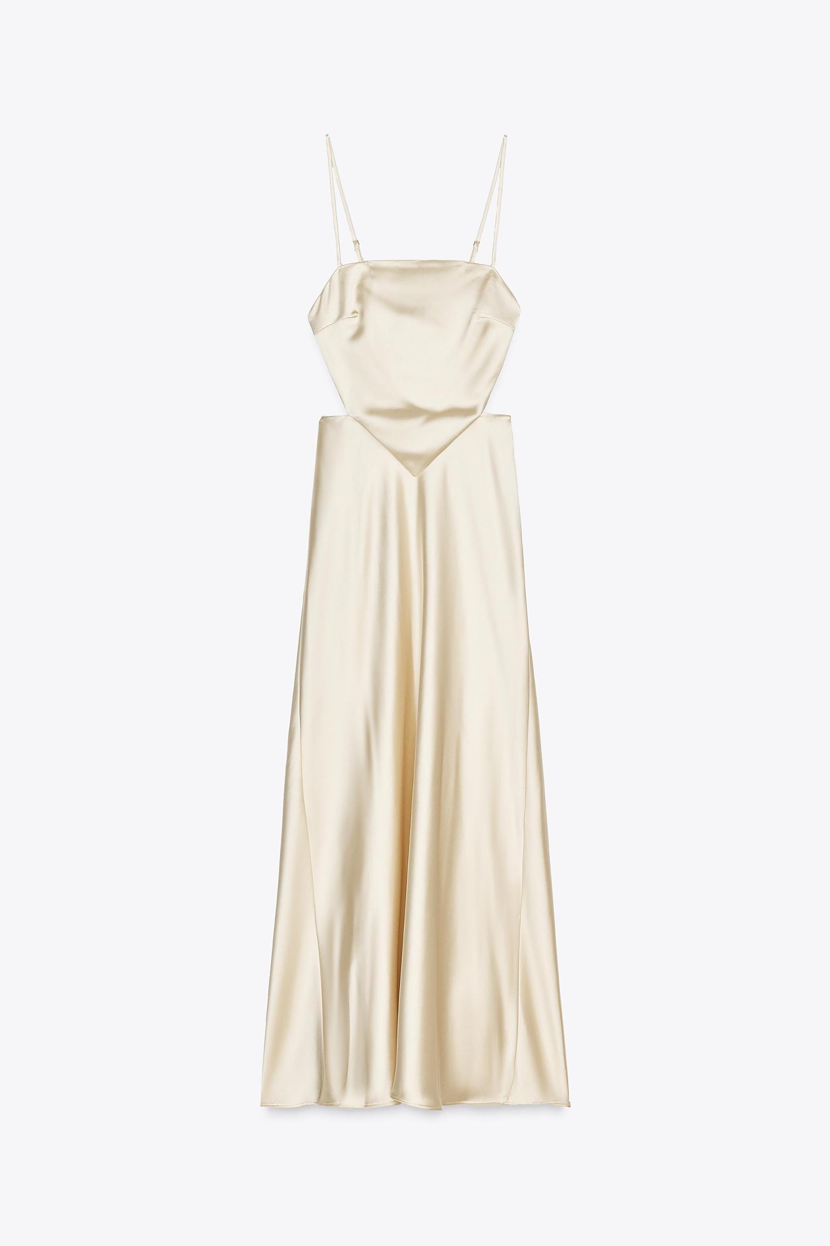 SATIN WRAP DRESS Product Image