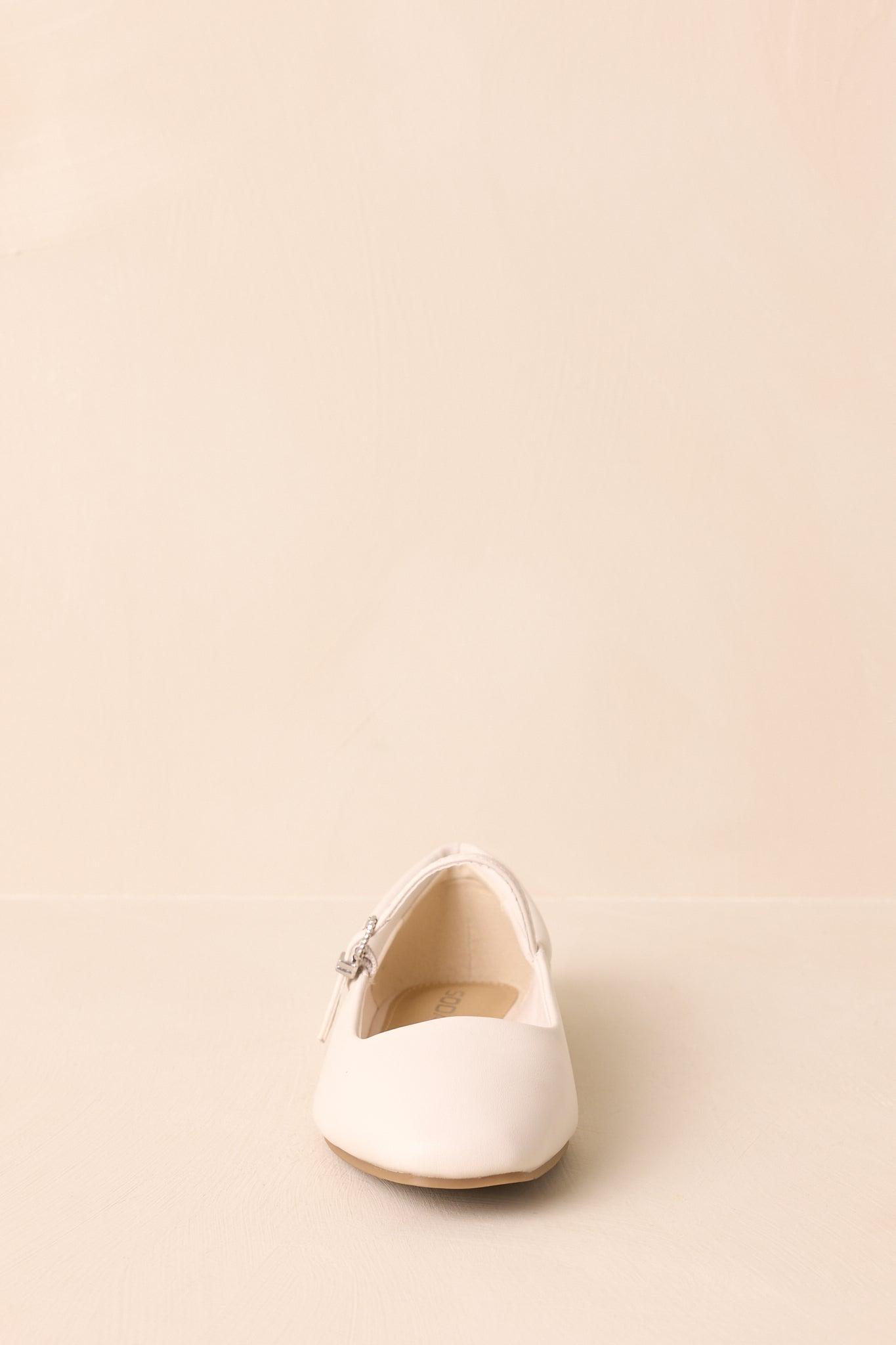 You Know The Way Ivory Faux Leather Mary Jane Flats Product Image