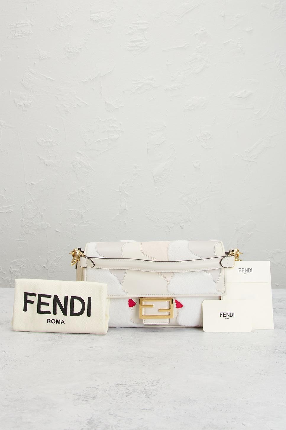 Fendi Mink Fur Nappa Faces Baguette Shoulder Bag FWRD Renew Product Image