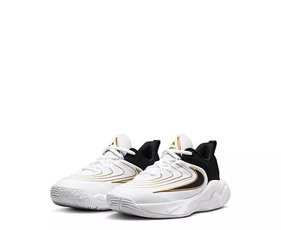 Nike Giannis Immortality 4 Kids Basketball Shoes, Boy's, Size: 2, Grey Gold Product Image