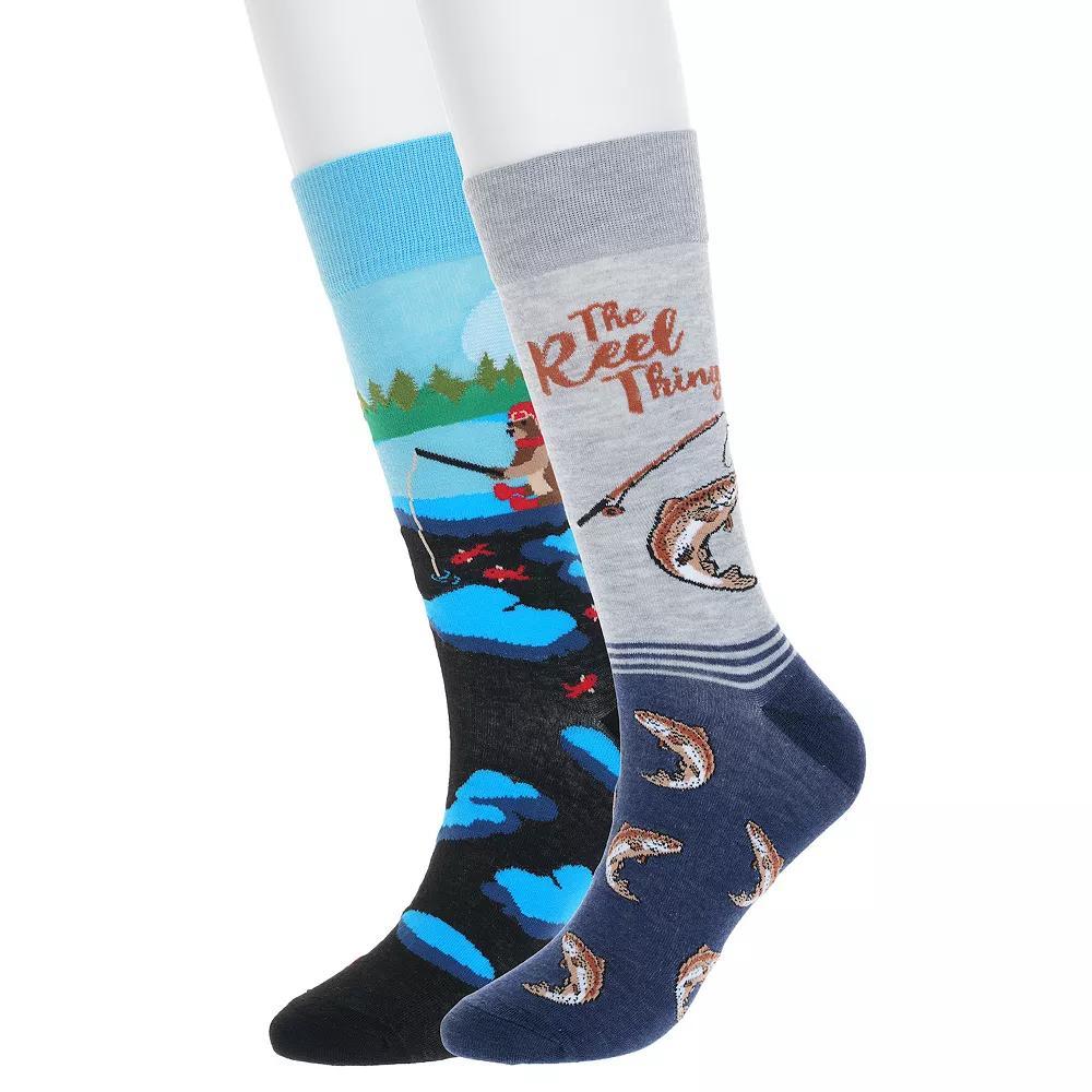 Men's Twisted Toes 2-Pack Novelty Socks, Go Fish Product Image