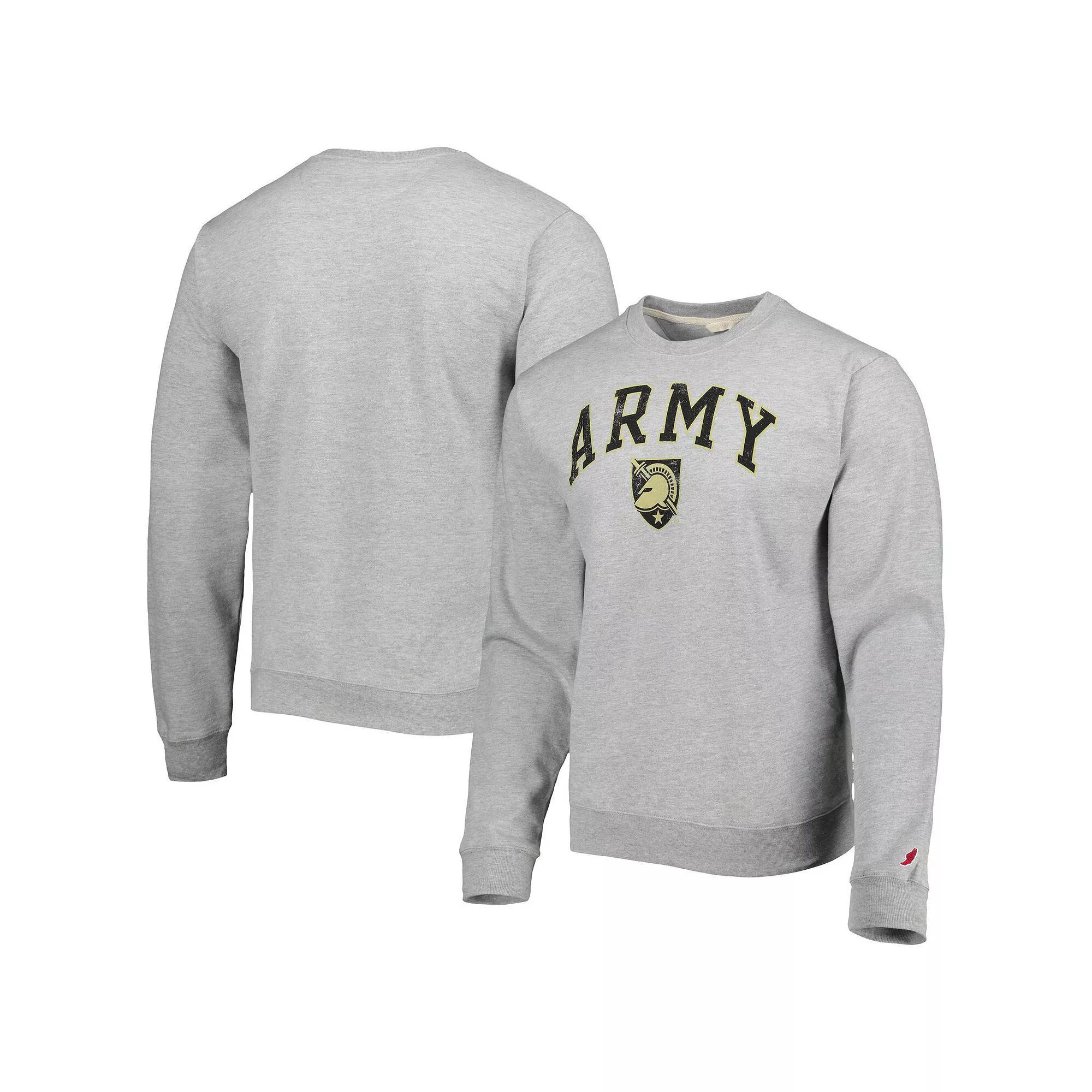 Men's League Collegiate Wear Gray Army Black Knights 1965 Arch Essential Fleece Pullover Sweatshirt, Size: Medium, Nc2 Grey Product Image