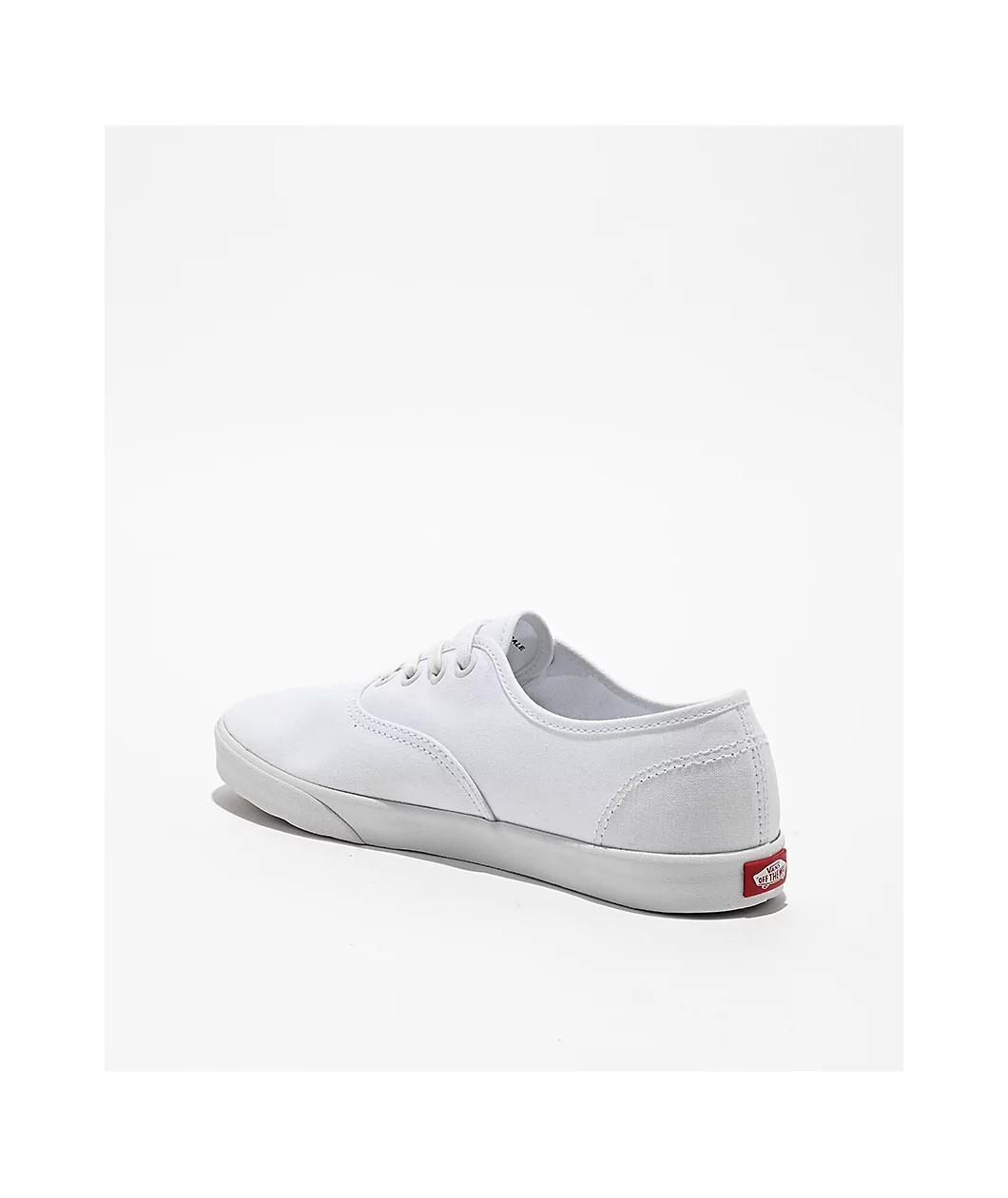 Vans Authentic Lowpro White Skate Shoes Product Image