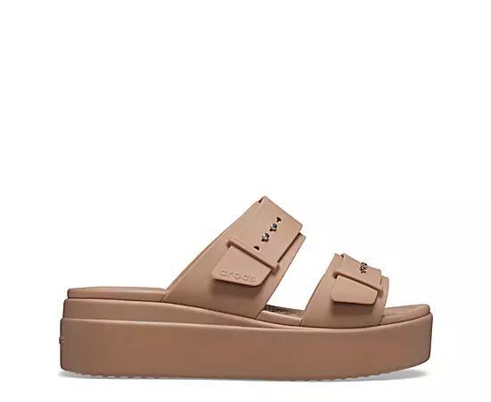 Crocs Brooklyn Women's Wedge Sandals, Size: 11, Black Product Image