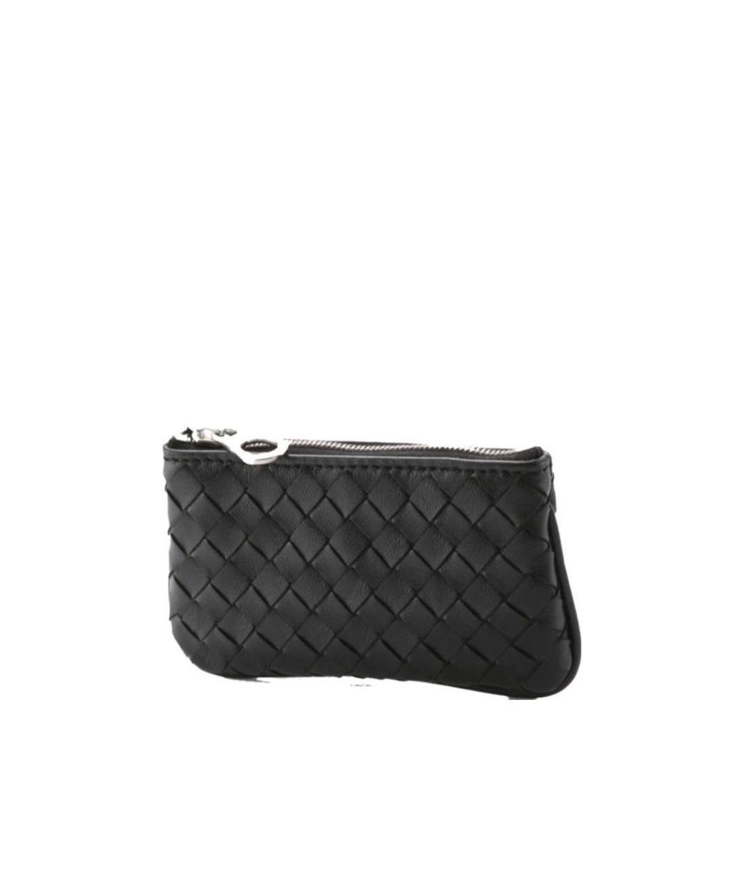 BOTTEGA VENETA Checkered Woven Purse In Black Product Image